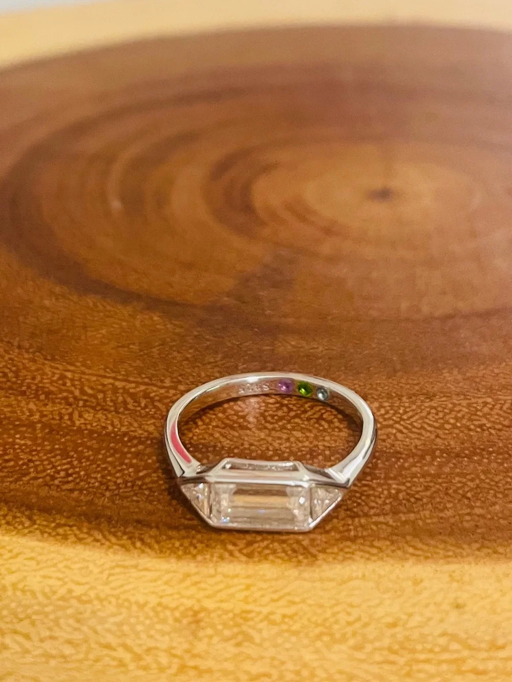 1 Carat Moissanite Baguette Ring In 925 Sterling Silver with GRA - Picture 9 of 16